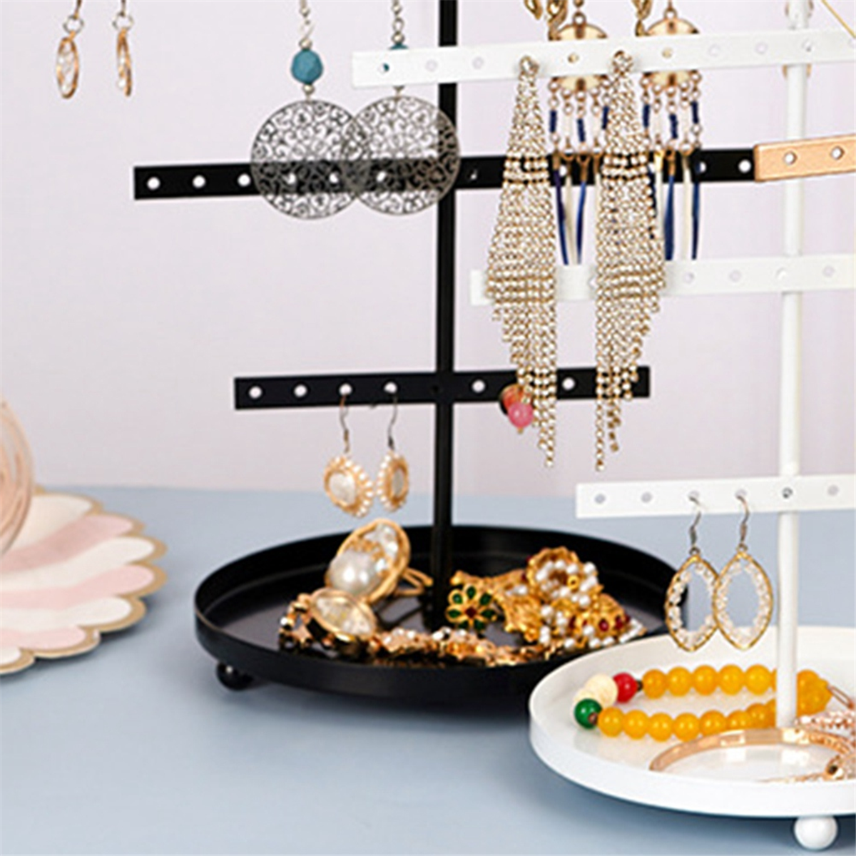 Jewelry & Watches Vitopoulos Reviews - ABQR Black 3-Layer Simple Earring Storage