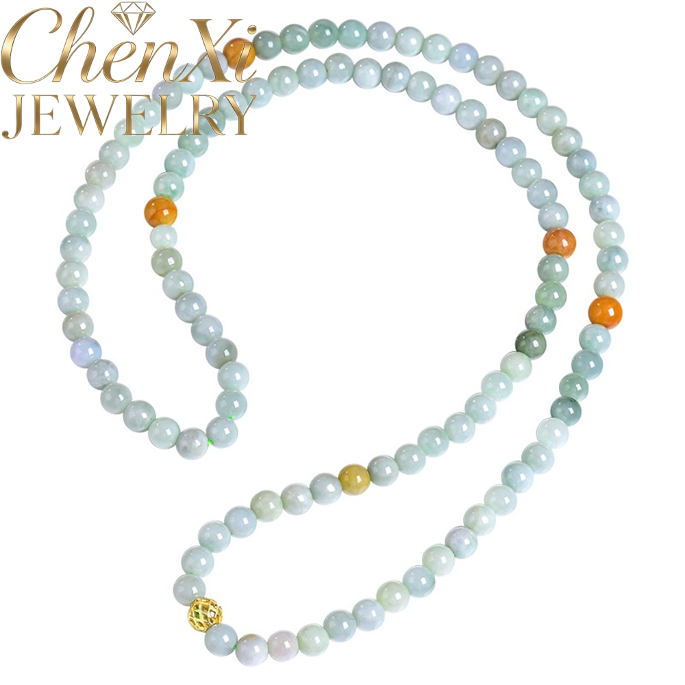 Luxury Gifts Jewelry & Watches Namfleg Mostar - Natural Myanmar Genuine Jadeite 7MM Necklace