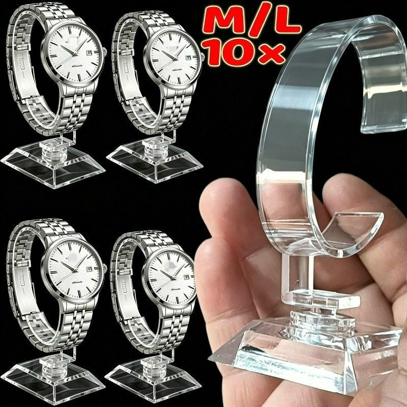 Jewelry And Watches Inc - 1/10Pcs C-Circle Watch Display Rack Transparent