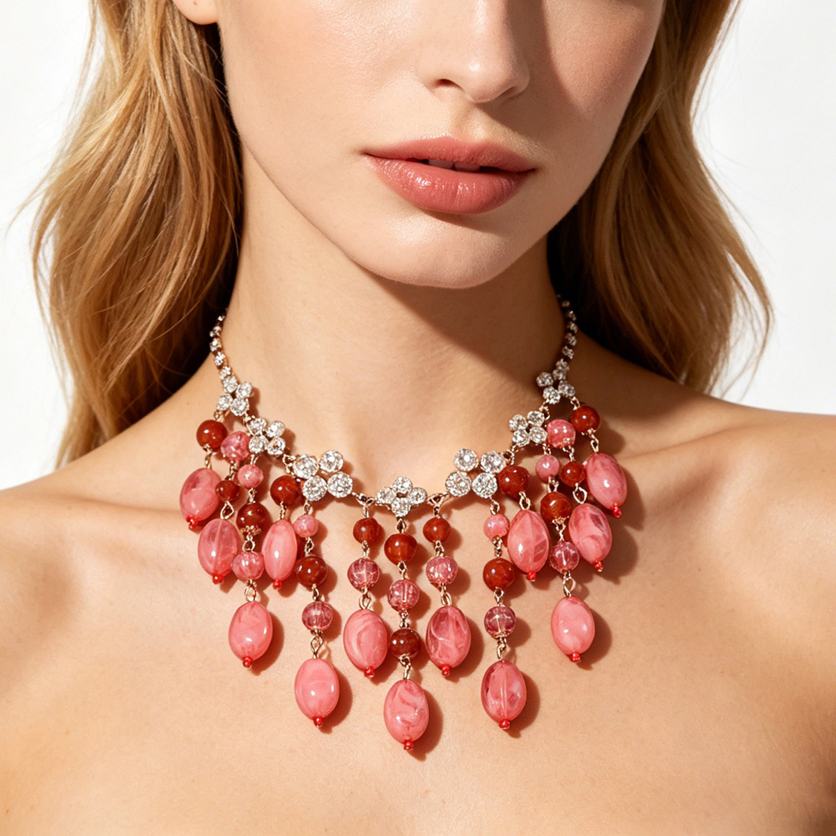 Jewelry & Watches Vitopoulos Reviews - Trendy Pink Red Teardrop Beaded Tassel