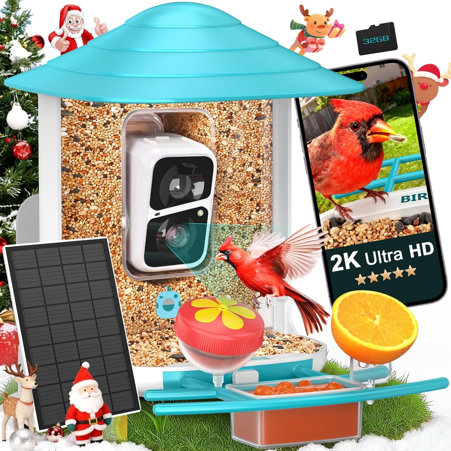 Watches & Jewelry Repair Center New York - 2K HD Bird Feeder Camera with