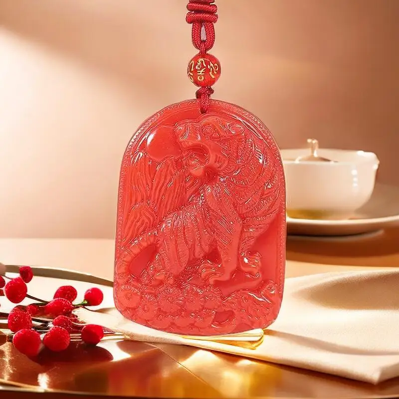 Red Jade Tiger Pendant Pendant - đánh giá và giá Luxury Gifts Jewelry & Watches Namfleg Mostar