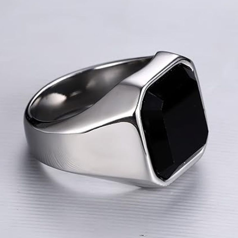 Man Ring Black Carnelian Signe - đánh giá và giá Mens Signet Ring