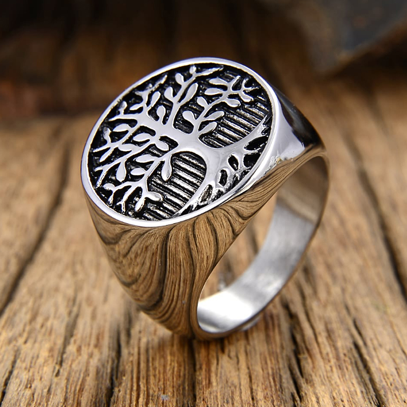 Classic Tree of Lift Signet Ri - đánh giá và giá Mens Signet Ring