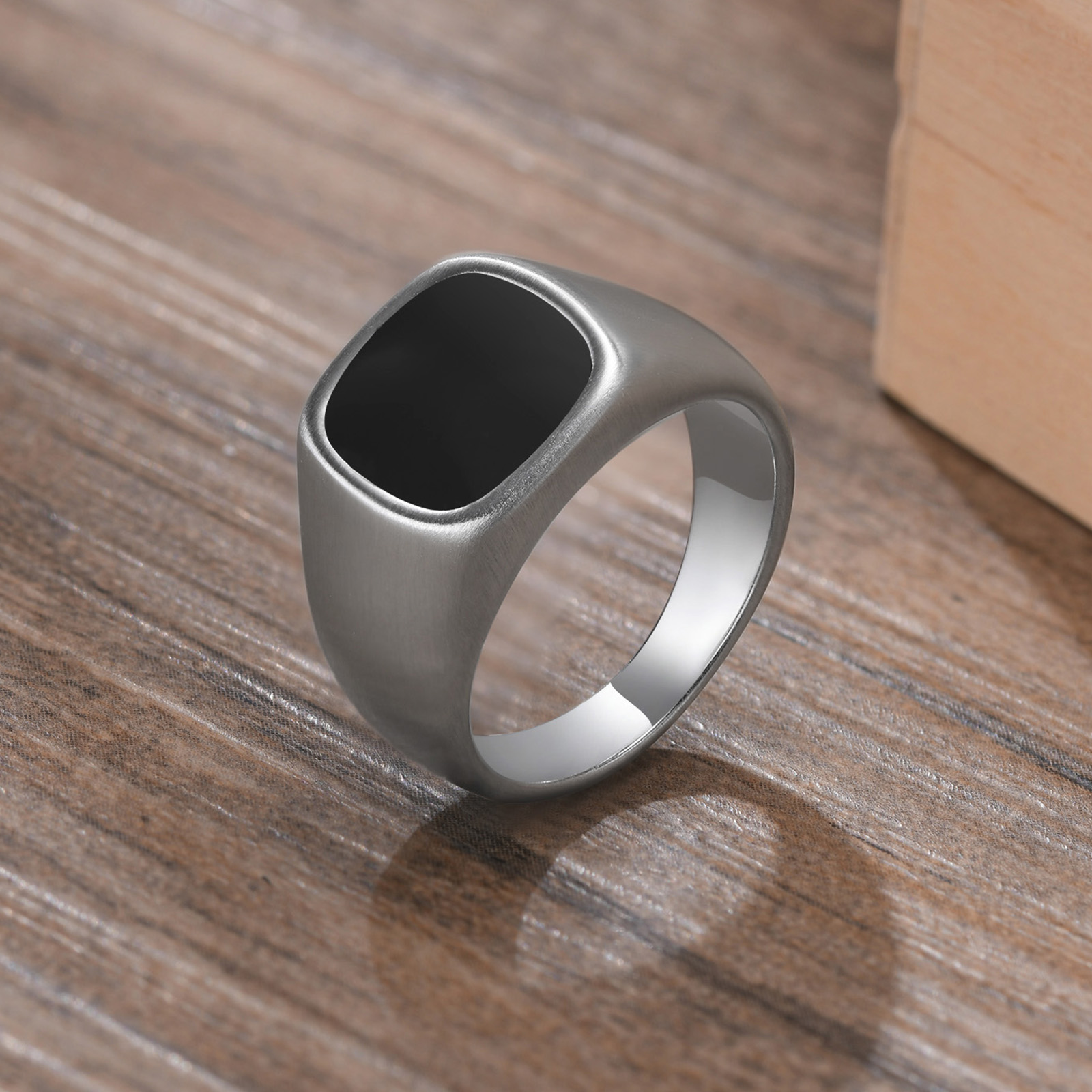 Men Stainless Steel Signet Rin - đánh giá và giá Mens Signet Ring