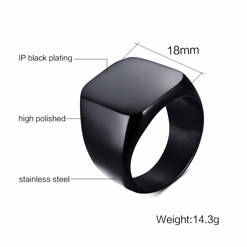 MONOGRAM SIGNET RING STAINLESS - đánh giá và giá Mens Signet Ring