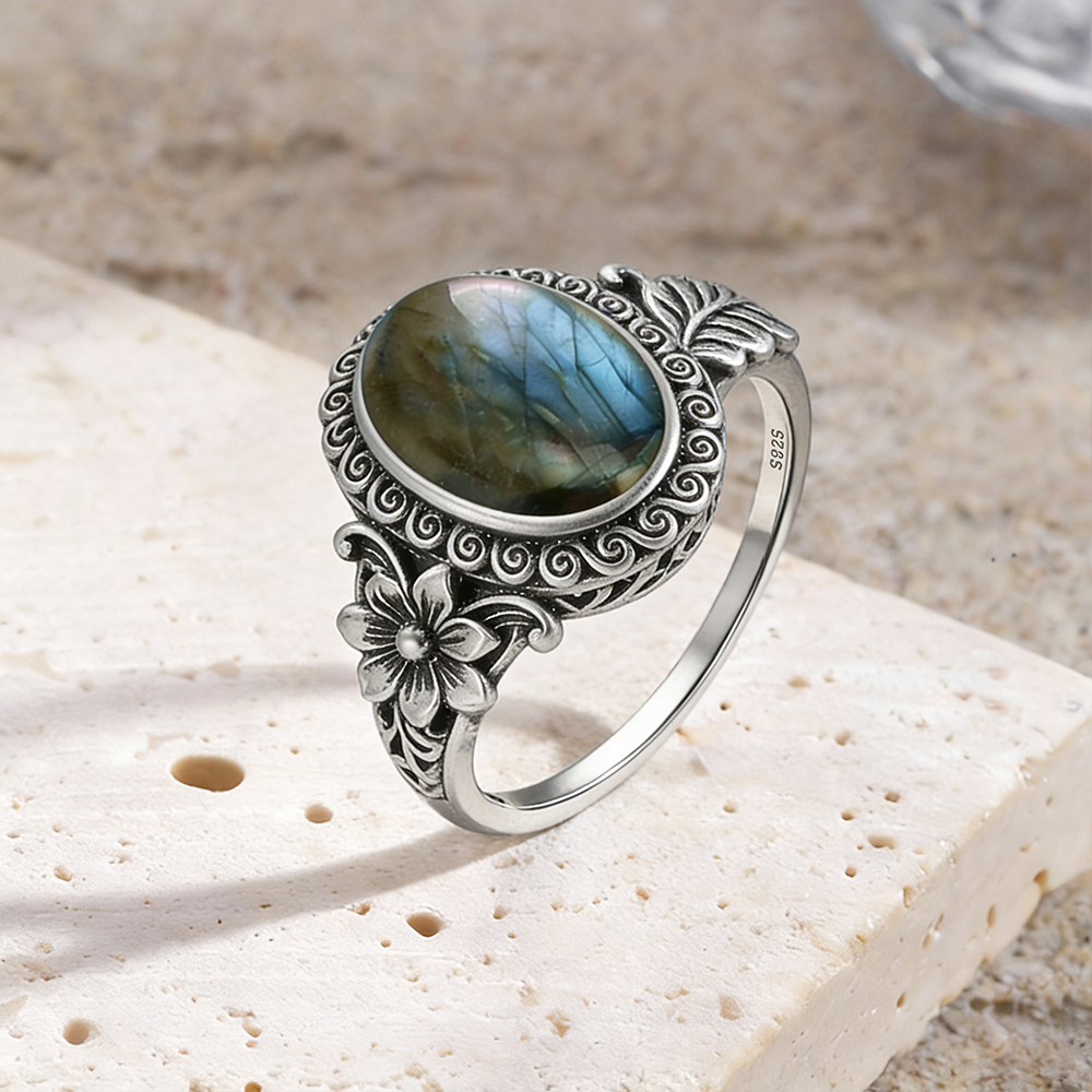 925 Sterling Silver Natural La - đánh giá và giá Turquoise Stone Ring