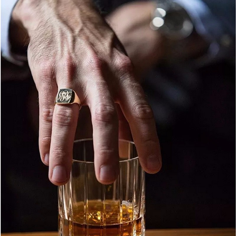 Vnox Free Personalized Stamp R - đánh giá và giá Mens Signet Ring