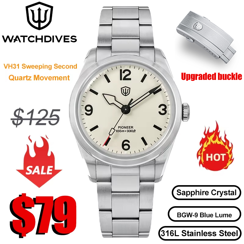 Watchdives WD1960S V2 Watch VH - đánh giá và giá Jewelry Watches Vintage