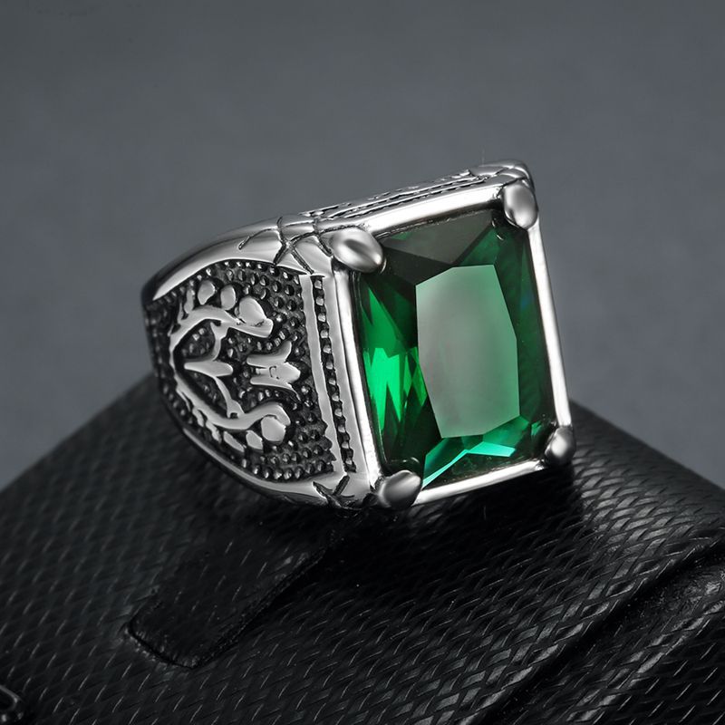 Size 7-15 Punk Retro Stainless - đánh giá và giá Mens Signet Ring