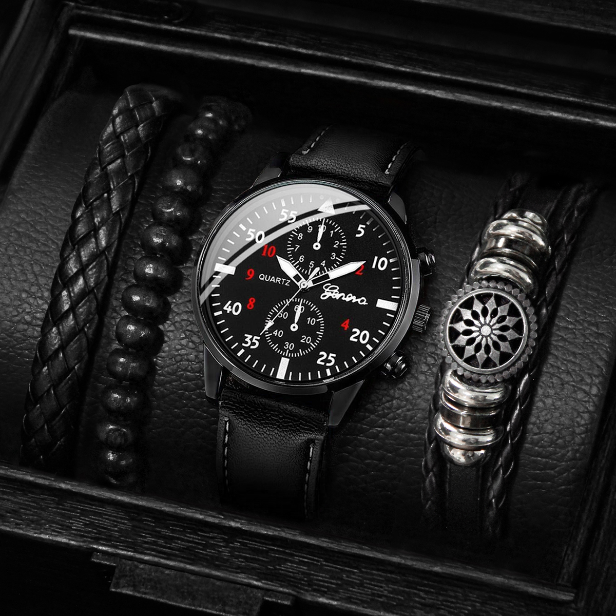 5PCS/4PCS Fashion Men's Busine - đánh giá và giá Jewelry Watches Vintage