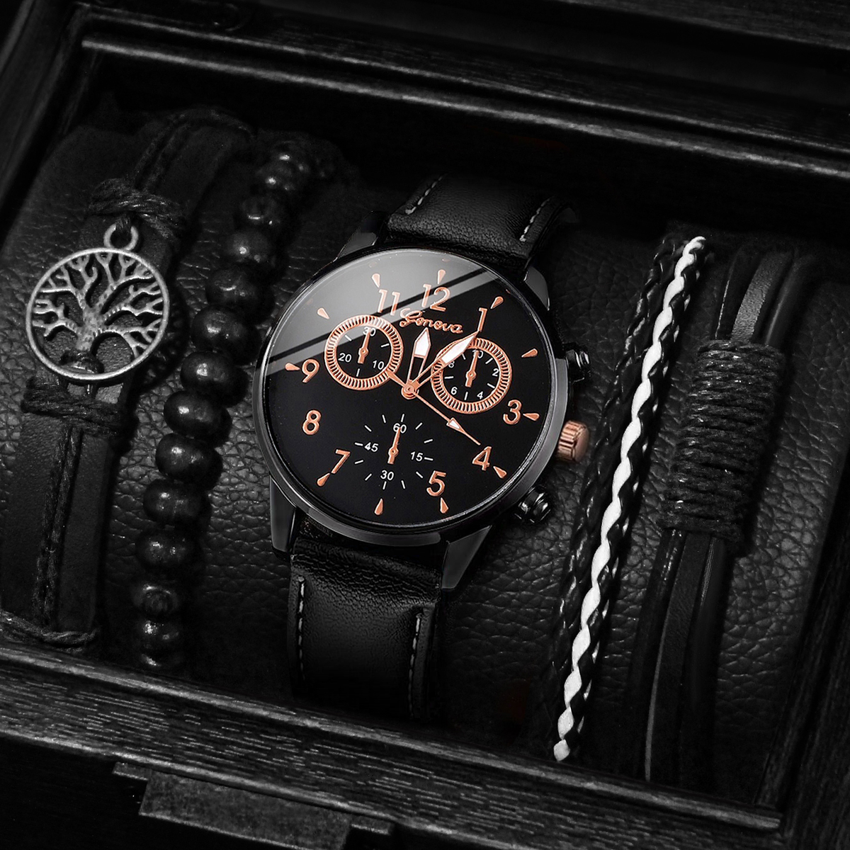 5PCS/4PCS Fashion Men's Busine - đánh giá và giá Jewelry Watches Vintage