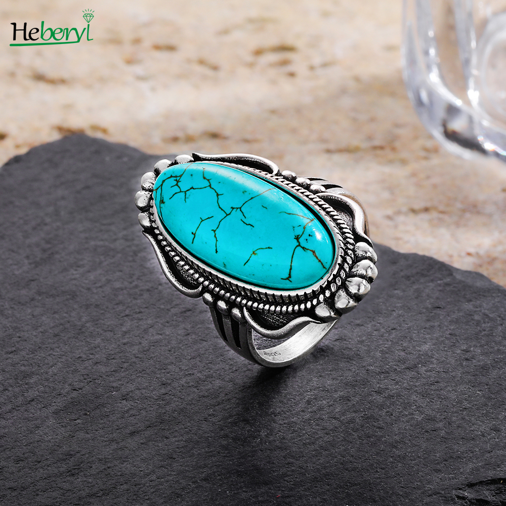 925 Sterling Silver Natural Tu - đánh giá và giá Turquoise Stone Ring