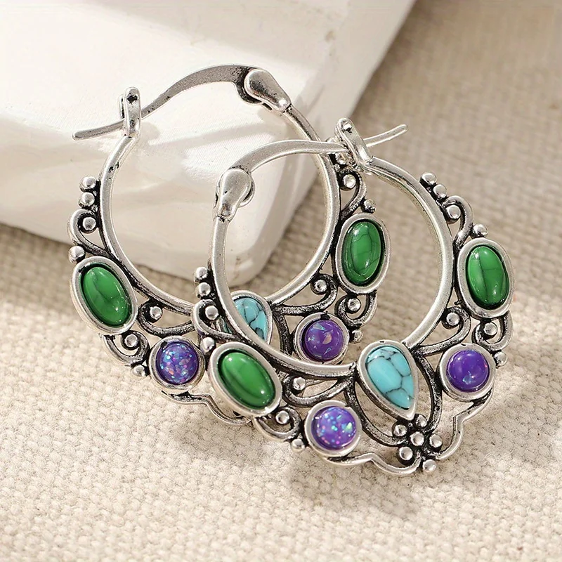 Bohemian Style Synthetic Turqu - đánh giá và giá Turquoise Stone Ring