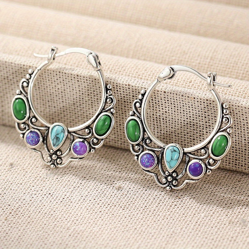 Bohemian Style Synthetic Turqu - đánh giá và giá Turquoise Stone Ring