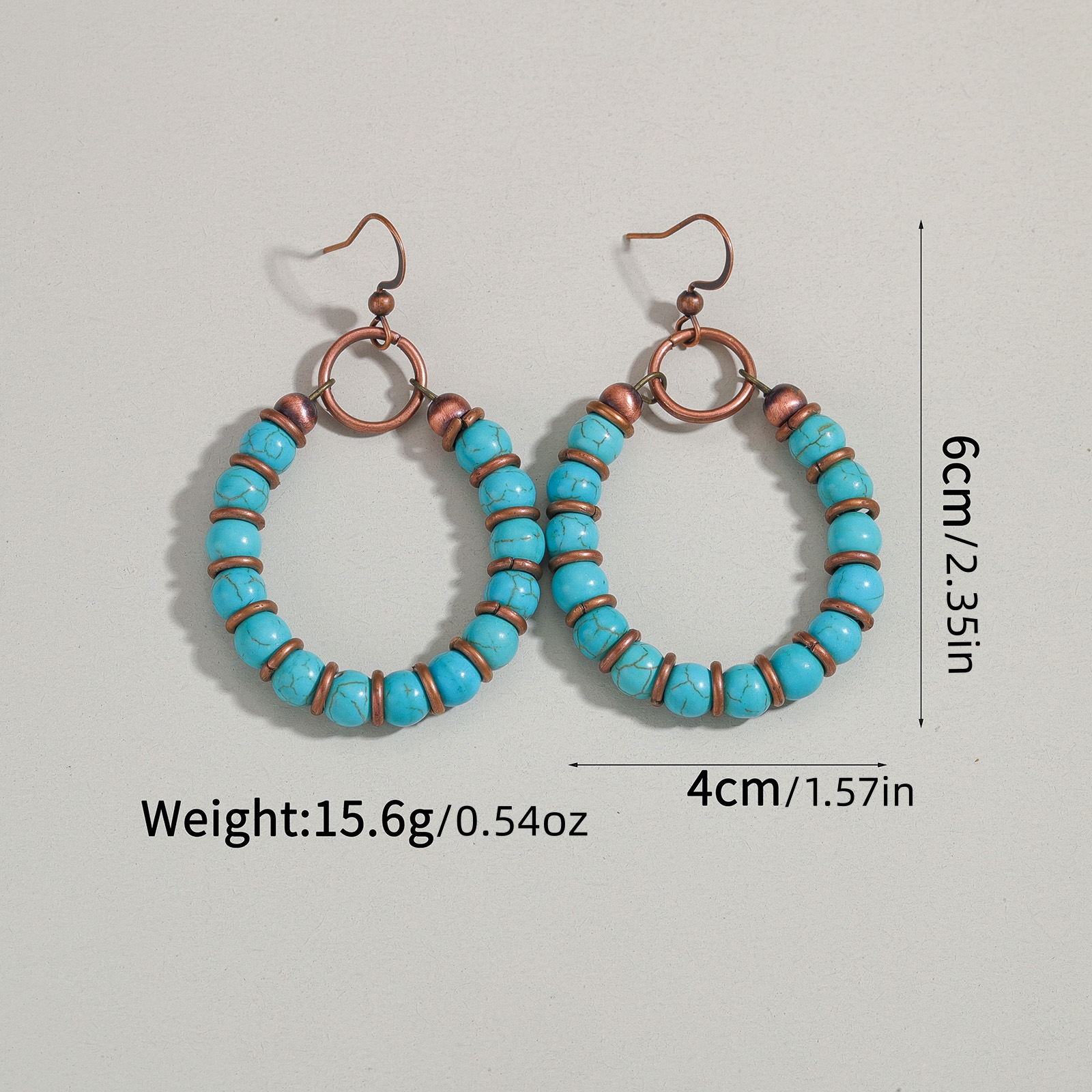 Bohemian style turquoise bead  - đánh giá và giá Turquoise Stone Ring
