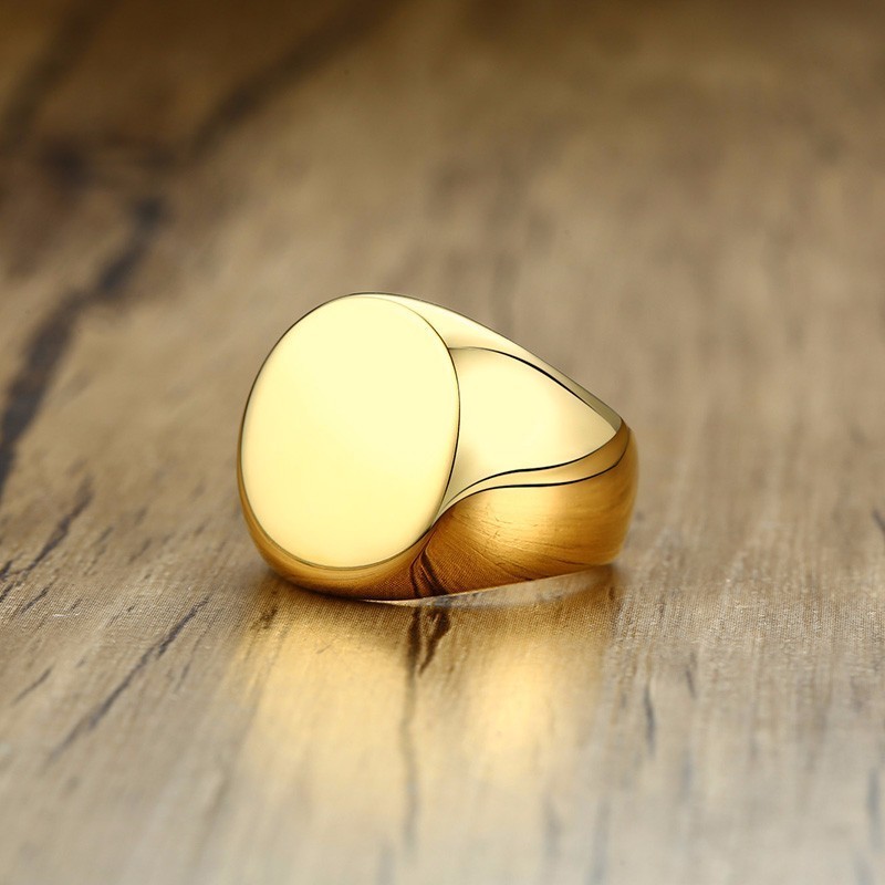 MENS STAINLESS STEEL ROUND SIG - đánh giá và giá Mens Signet Ring