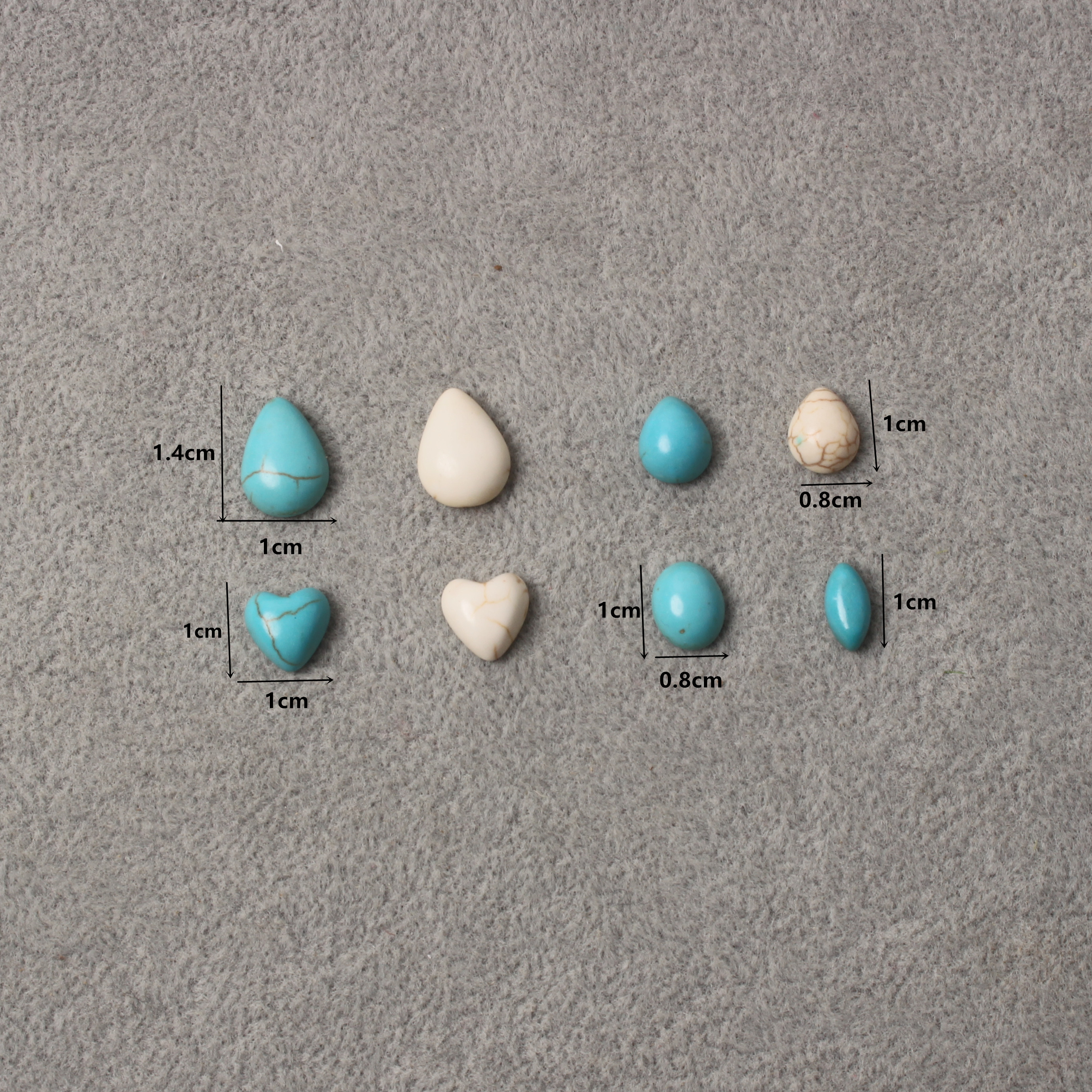 100pcs Plain Blue Turquoise Fl - đánh giá và giá Turquoise Stone Ring