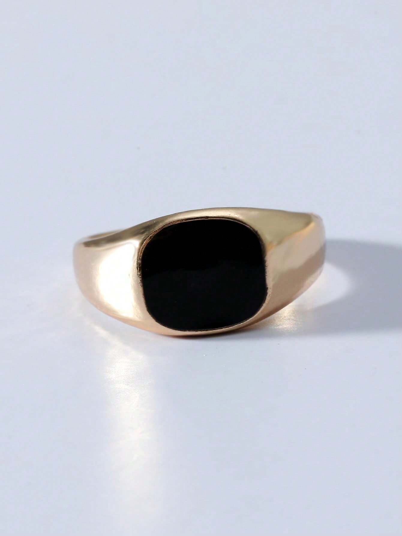 Minimalist Gold-Tone Signet Ri - đánh giá và giá Mens Signet Ring