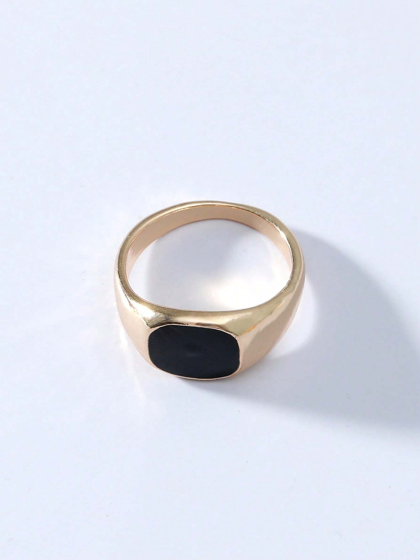 Minimalist Gold-Tone Signet Ri - đánh giá và giá Mens Signet Ring
