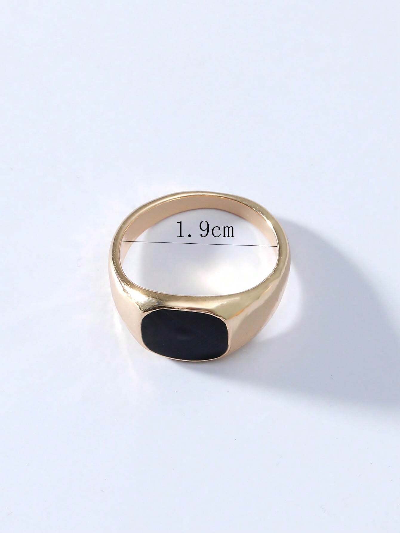 Minimalist Gold-Tone Signet Ri - đánh giá và giá Mens Signet Ring