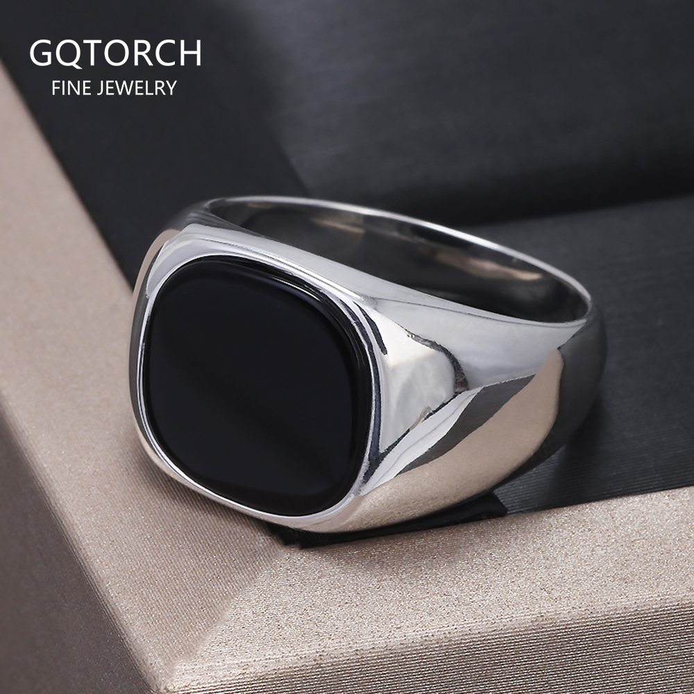 S925 Sterling Silver Black Ony - đánh giá và giá Mens Signet Ring