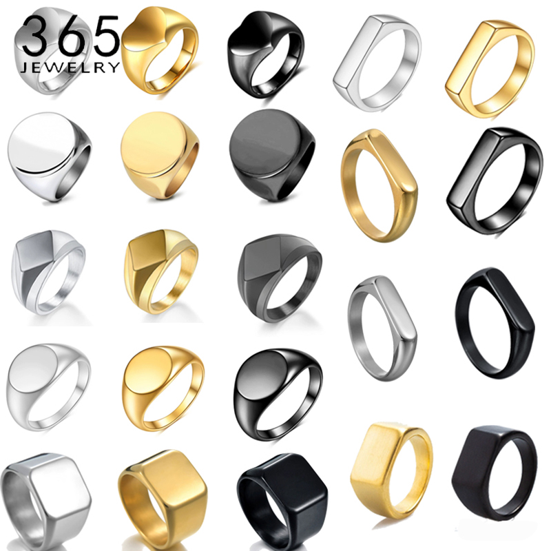 365 Stainless Steel Punk Rock  - đánh giá và giá Mens Signet Ring