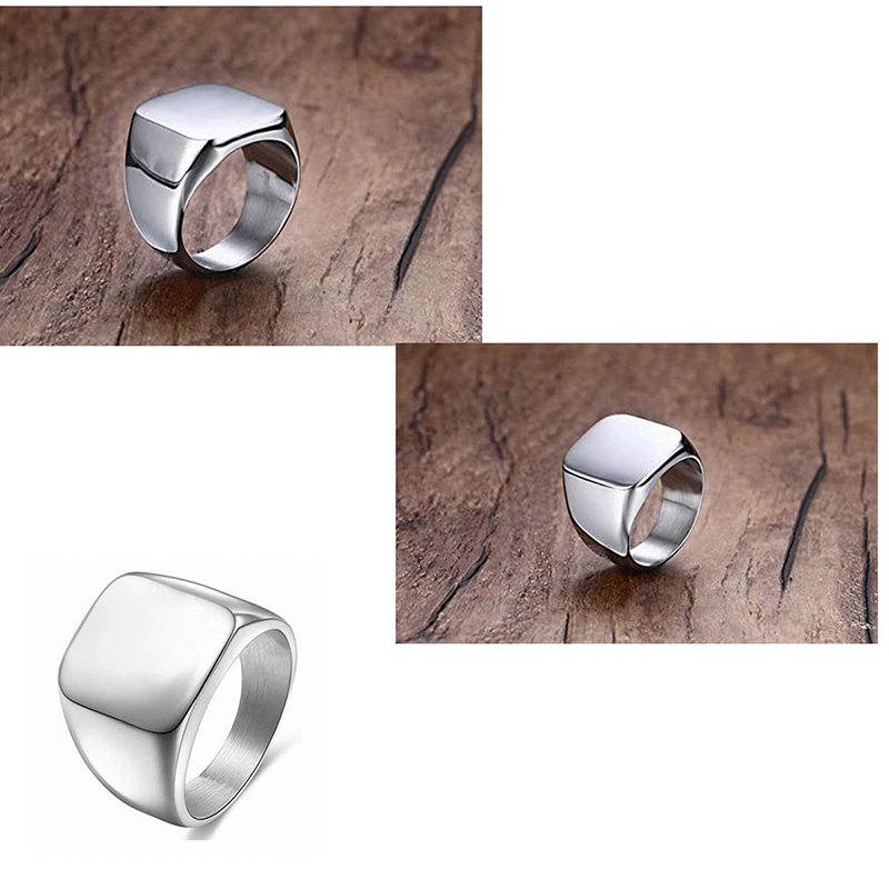 365 Stainless Steel Punk Rock  - đánh giá và giá Mens Signet Ring