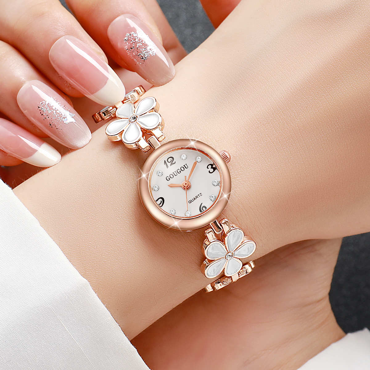 Fashion Flower Bracelet Strap  - đánh giá và giá Jewelry Watches Vintage