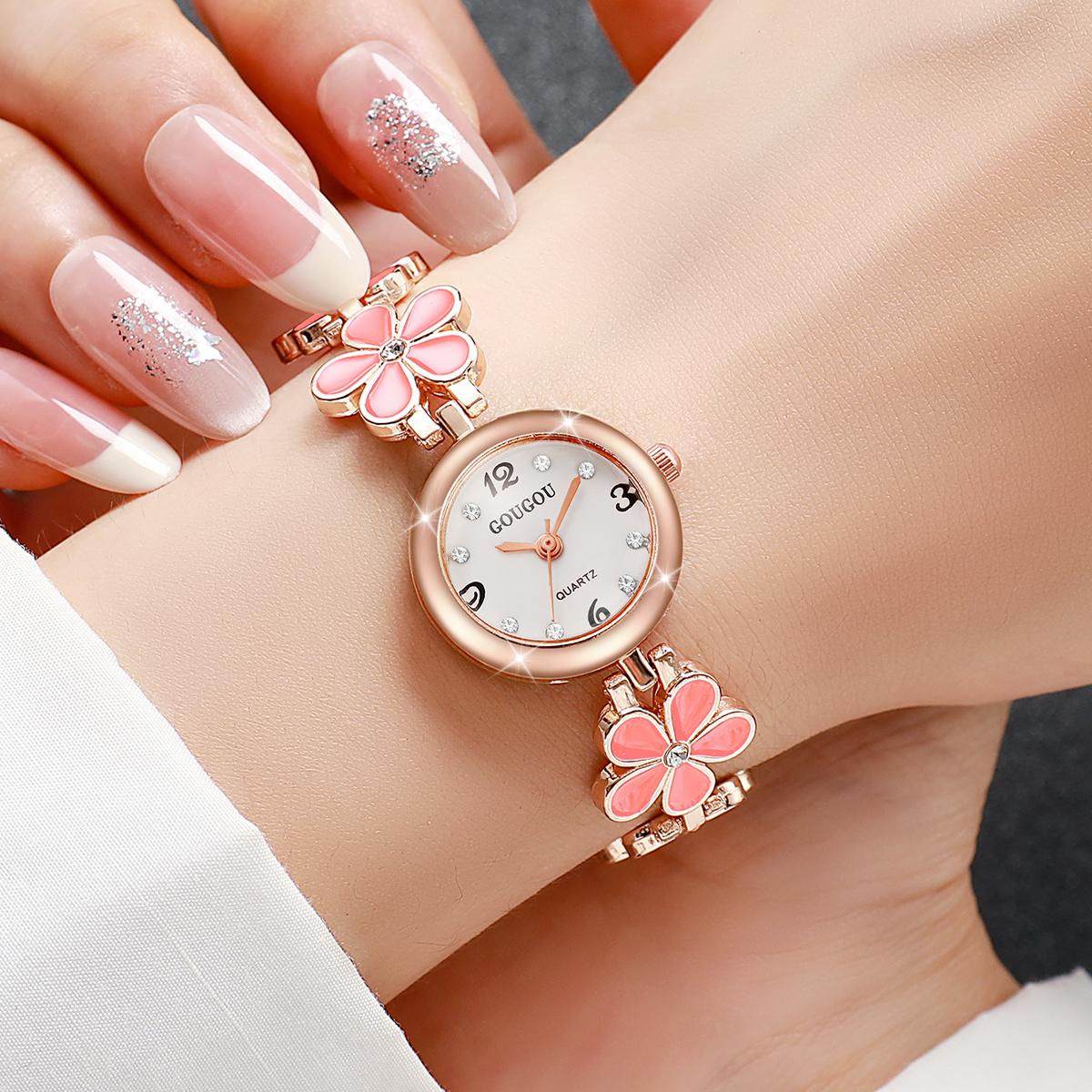 Fashion Flower Bracelet Strap  - đánh giá và giá Jewelry Watches Vintage