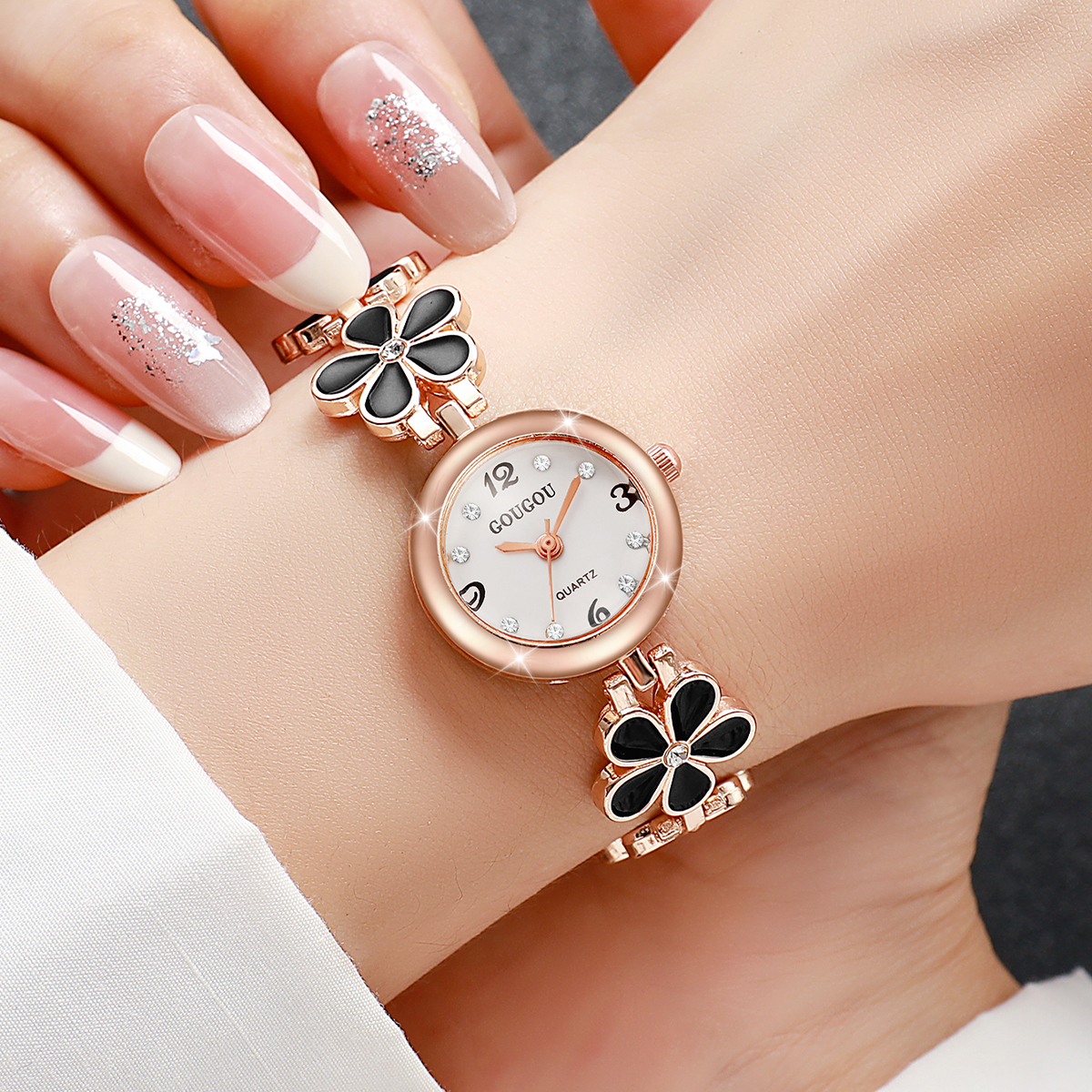 Fashion Flower Bracelet Strap  - đánh giá và giá Jewelry Watches Vintage