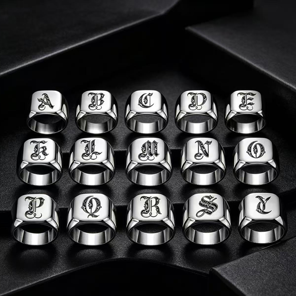 Personalised Initial Engrave A - đánh giá và giá Mens Signet Ring