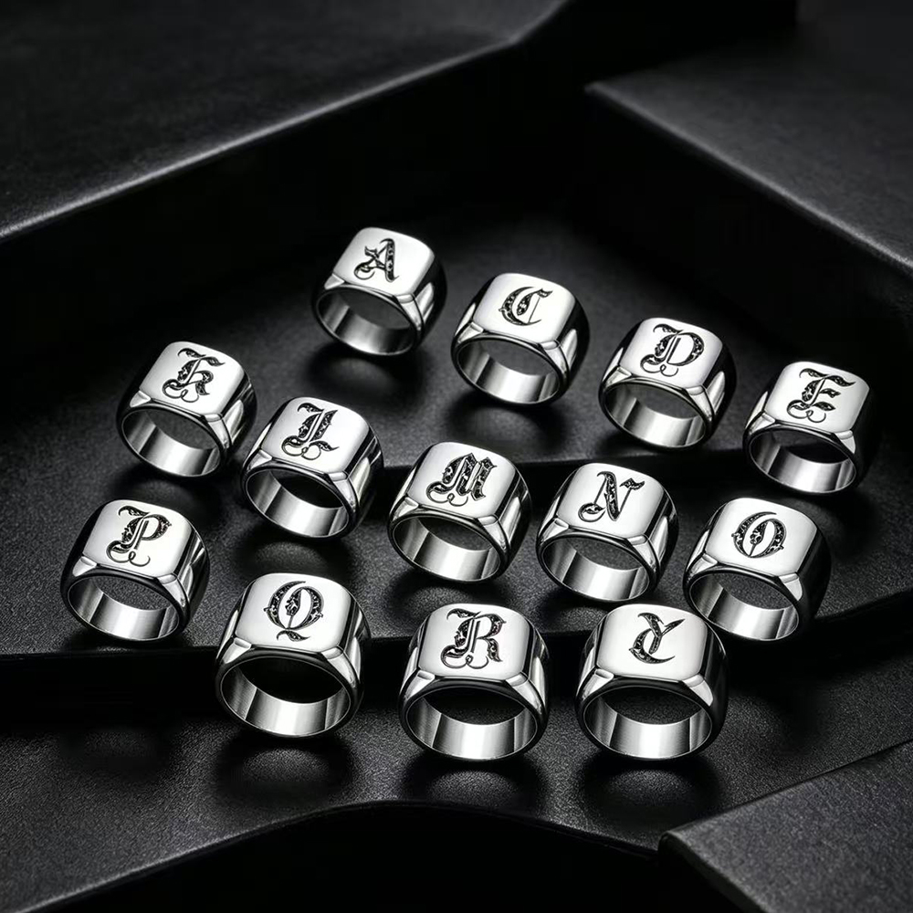 Personalised Initial Engrave A - đánh giá và giá Mens Signet Ring