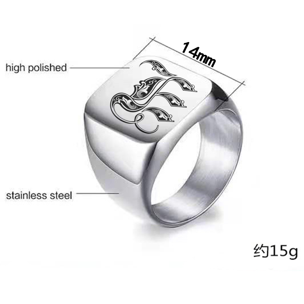 Personalised Initial Engrave A - đánh giá và giá Mens Signet Ring