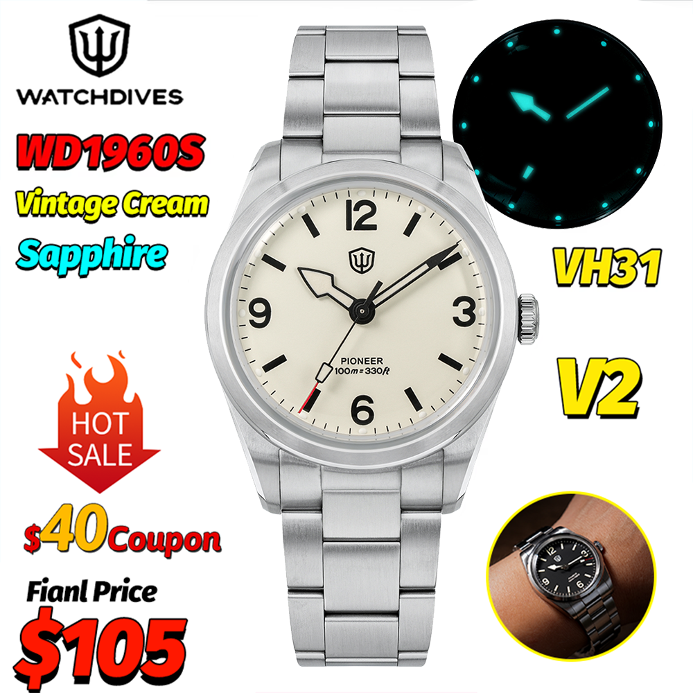Watchdives WD1960S V2 Vintage  - đánh giá và giá Jewelry Watches Vintage