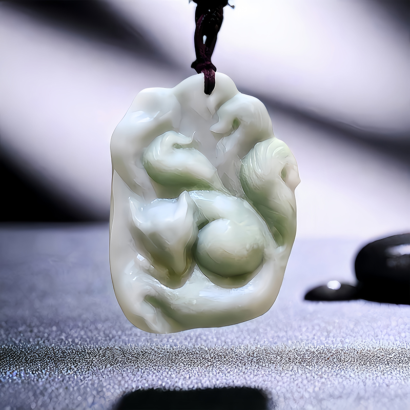 Natural Real Jade Fox Pendant  - đánh giá và giá Luxury Gifts Jewelry & Watches Namfleg Mostar