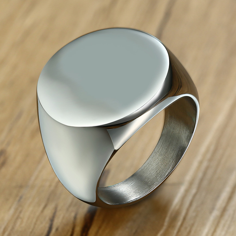 Vnox Stylish Pattern Font Init - đánh giá và giá Mens Signet Ring